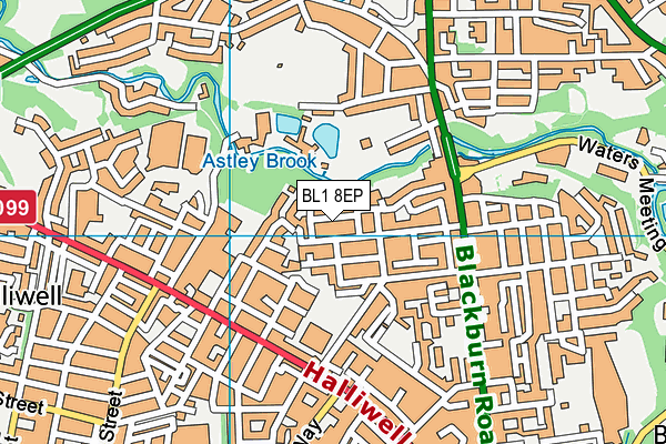 BL1 8EP map - OS VectorMap District (Ordnance Survey) BL1 8EP map - OS VectorMap District (Ordnance Survey)