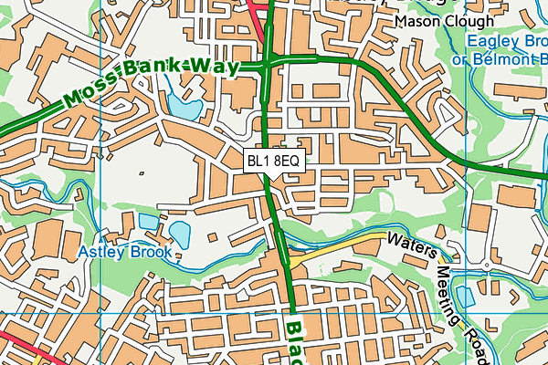 BL1 8EQ map - OS VectorMap District (Ordnance Survey) BL1 8EQ map - OS VectorMap District (Ordnance Survey)