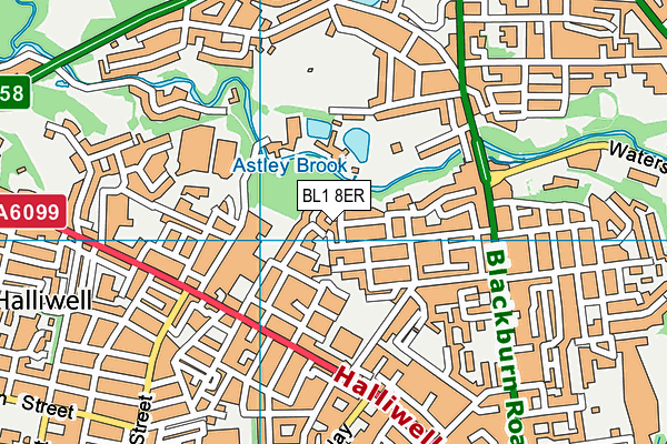 BL1 8ER map - OS VectorMap District (Ordnance Survey) BL1 8ER map - OS VectorMap District (Ordnance Survey)