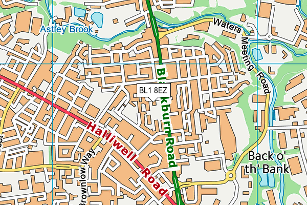 BL1 8EZ map - OS VectorMap District (Ordnance Survey) BL1 8EZ map - OS VectorMap District (Ordnance Survey)