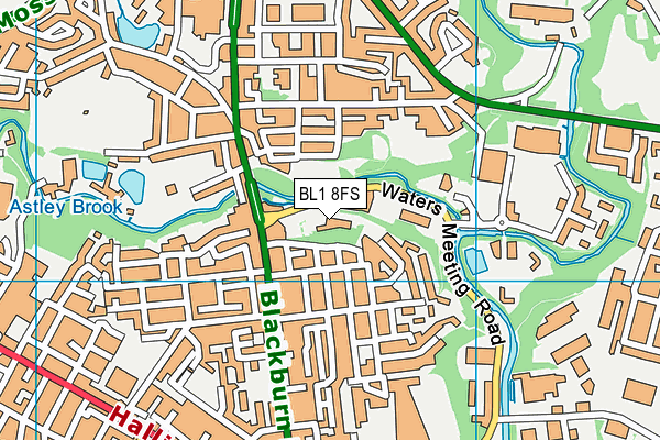 BL1 8FS map - OS VectorMap District (Ordnance Survey) BL1 8FS map - OS VectorMap District (Ordnance Survey)