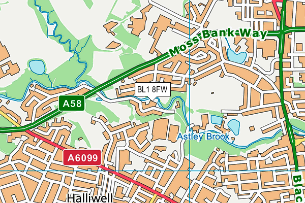 BL1 8FW map - OS VectorMap District (Ordnance Survey) BL1 8FW map - OS VectorMap District (Ordnance Survey)