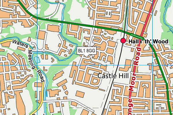BL1 8GG map - OS VectorMap District (Ordnance Survey) BL1 8GG map - OS VectorMap District (Ordnance Survey)