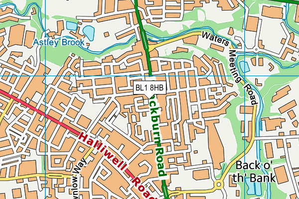 BL1 8HB map - OS VectorMap District (Ordnance Survey) BL1 8HB map - OS VectorMap District (Ordnance Survey)