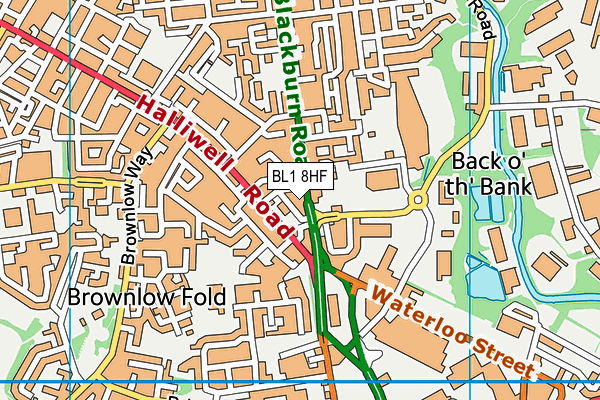 BL1 8HF map - OS VectorMap District (Ordnance Survey) BL1 8HF map - OS VectorMap District (Ordnance Survey)