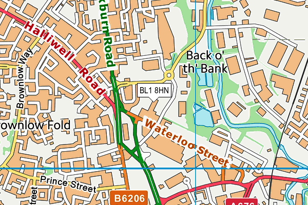 BL1 8HN map - OS VectorMap District (Ordnance Survey) BL1 8HN map - OS VectorMap District (Ordnance Survey)