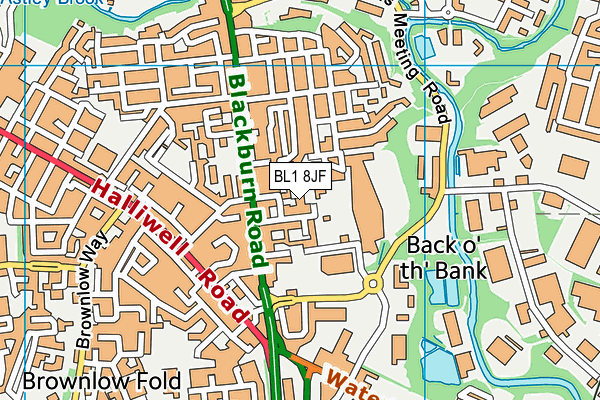 BL1 8JF map - OS VectorMap District (Ordnance Survey) BL1 8JF map - OS VectorMap District (Ordnance Survey)