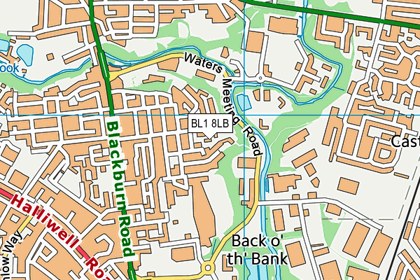 BL1 8LB map - OS VectorMap District (Ordnance Survey) BL1 8LB map - OS VectorMap District (Ordnance Survey)