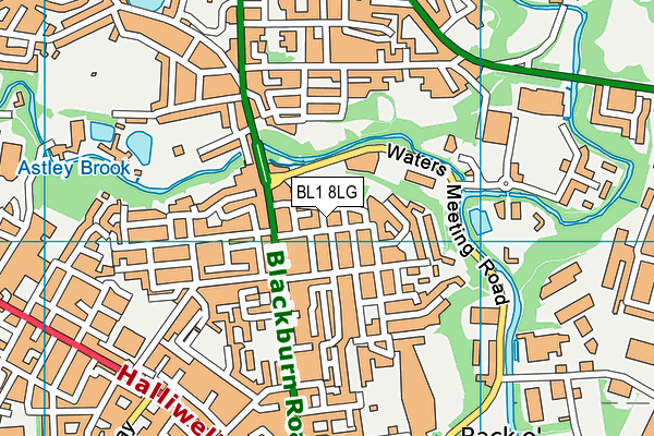 BL1 8LG map - OS VectorMap District (Ordnance Survey) BL1 8LG map - OS VectorMap District (Ordnance Survey)