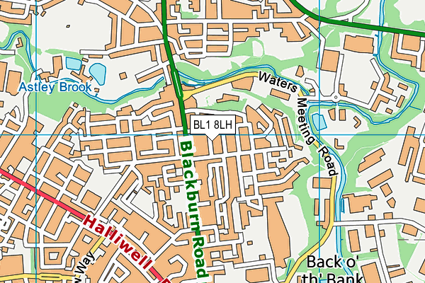 BL1 8LH map - OS VectorMap District (Ordnance Survey) BL1 8LH map - OS VectorMap District (Ordnance Survey)