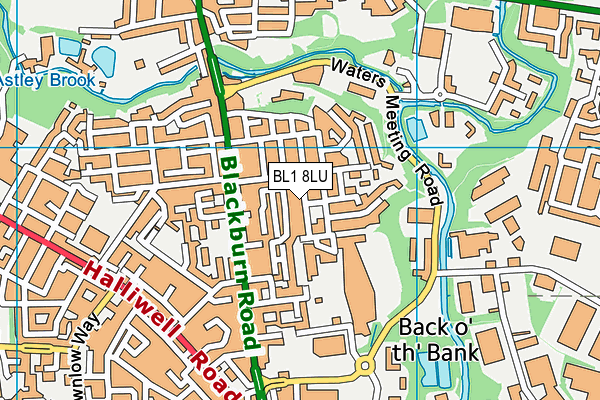 BL1 8LU map - OS VectorMap District (Ordnance Survey) BL1 8LU map - OS VectorMap District (Ordnance Survey)