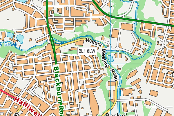 BL1 8LW map - OS VectorMap District (Ordnance Survey) BL1 8LW map - OS VectorMap District (Ordnance Survey)