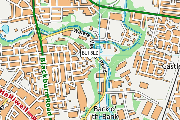 BL1 8LZ map - OS VectorMap District (Ordnance Survey) BL1 8LZ map - OS VectorMap District (Ordnance Survey)