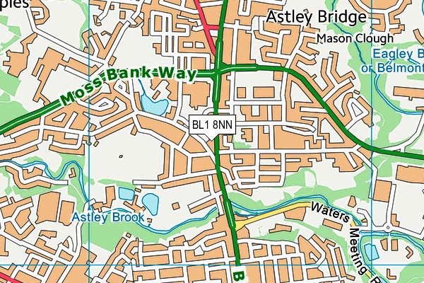 BL1 8NN map - OS VectorMap District (Ordnance Survey) BL1 8NN map - OS VectorMap District (Ordnance Survey)
