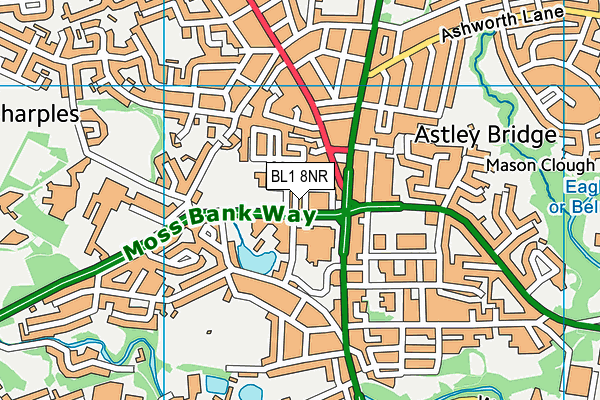 BL1 8NR map - OS VectorMap District (Ordnance Survey) BL1 8NR map - OS VectorMap District (Ordnance Survey)