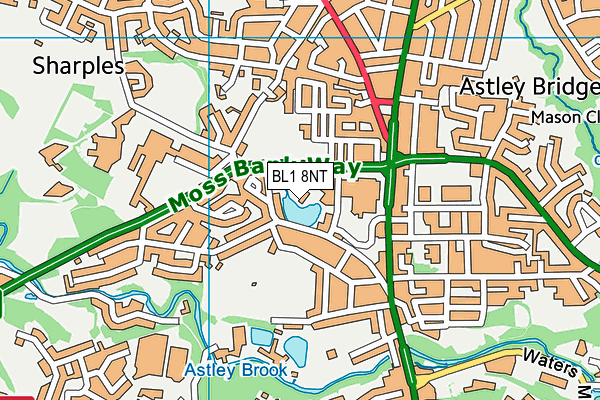BL1 8NT map - OS VectorMap District (Ordnance Survey) BL1 8NT map - OS VectorMap District (Ordnance Survey)