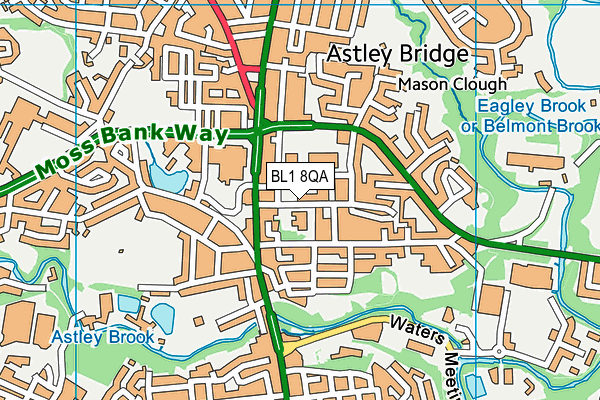 BL1 8QA map - OS VectorMap District (Ordnance Survey) BL1 8QA map - OS VectorMap District (Ordnance Survey)
