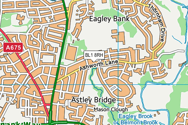 BL1 8RH map - OS VectorMap District (Ordnance Survey) BL1 8RH map - OS VectorMap District (Ordnance Survey)