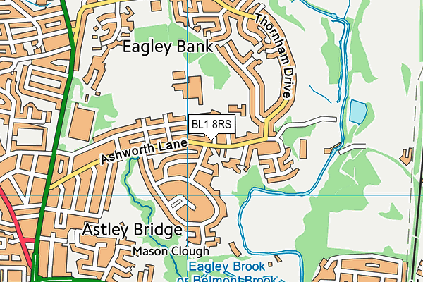 BL1 8RS map - OS VectorMap District (Ordnance Survey) BL1 8RS map - OS VectorMap District (Ordnance Survey)
