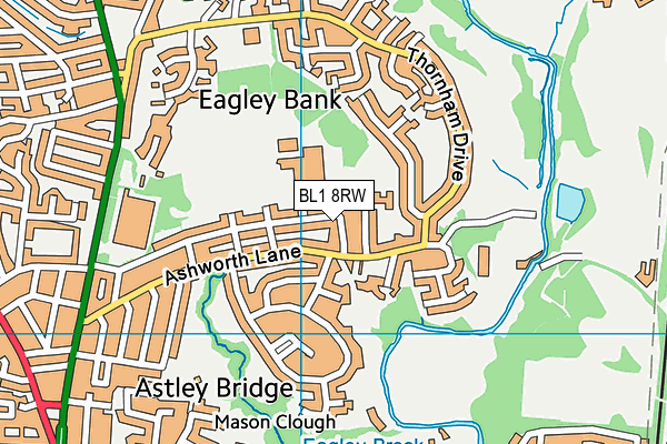 BL1 8RW map - OS VectorMap District (Ordnance Survey) BL1 8RW map - OS VectorMap District (Ordnance Survey)