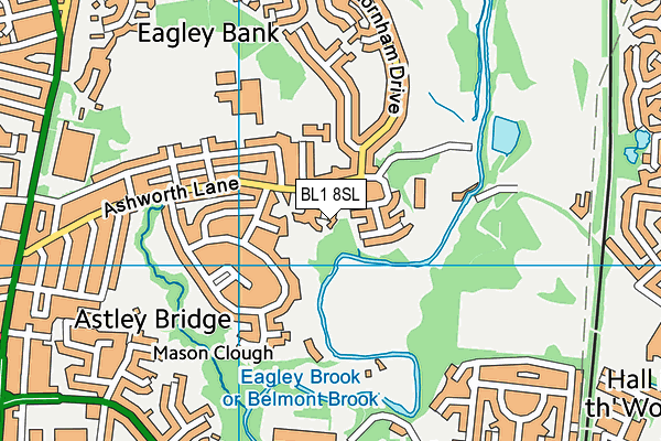 BL1 8SL map - OS VectorMap District (Ordnance Survey) BL1 8SL map - OS VectorMap District (Ordnance Survey)
