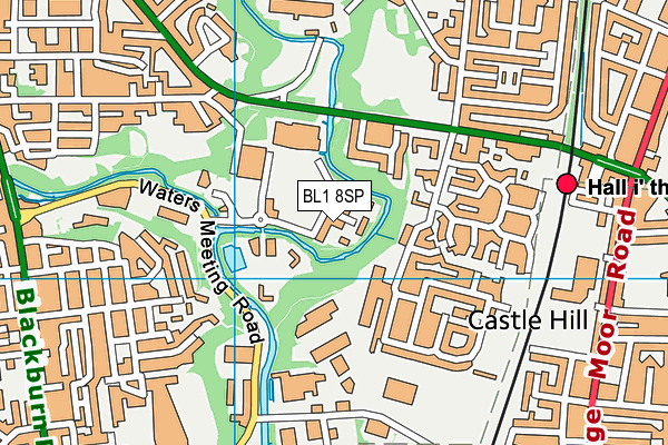 BL1 8SP map - OS VectorMap District (Ordnance Survey) BL1 8SP map - OS VectorMap District (Ordnance Survey)