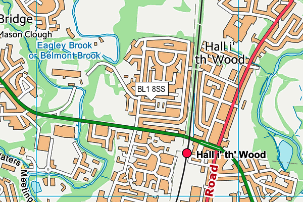 BL1 8SS map - OS VectorMap District (Ordnance Survey)