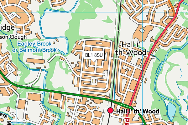 BL1 8SU map - OS VectorMap District (Ordnance Survey) BL1 8SU map - OS VectorMap District (Ordnance Survey)