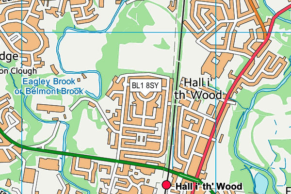 BL1 8SY map - OS VectorMap District (Ordnance Survey) BL1 8SY map - OS VectorMap District (Ordnance Survey)