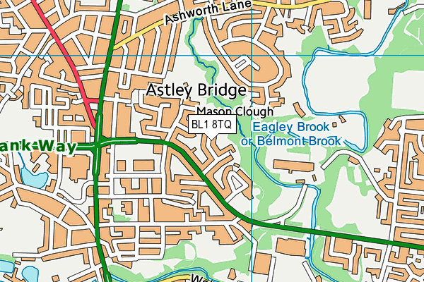 BL1 8TQ map - OS VectorMap District (Ordnance Survey)