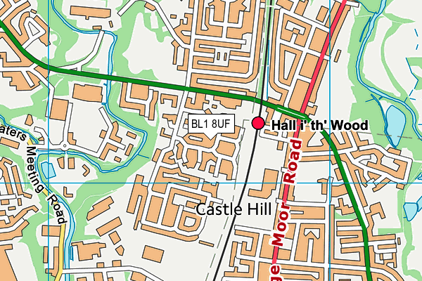 BL1 8UF map - OS VectorMap District (Ordnance Survey)