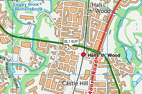 BL1 8UP map - OS VectorMap District (Ordnance Survey) BL1 8UP map - OS VectorMap District (Ordnance Survey)