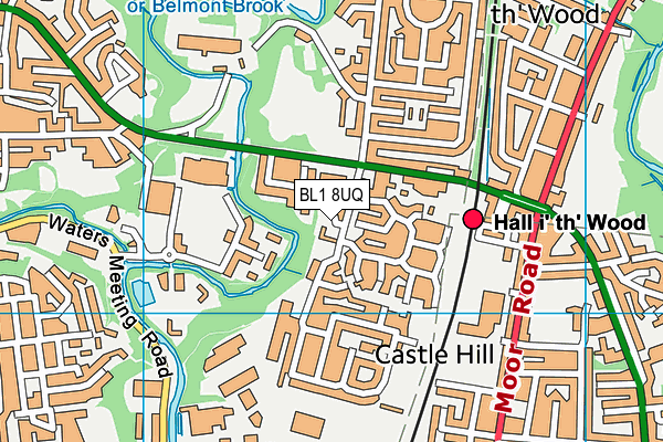 BL1 8UQ map - OS VectorMap District (Ordnance Survey) BL1 8UQ map - OS VectorMap District (Ordnance Survey)