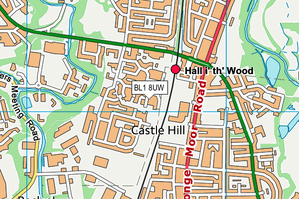 BL1 8UW map - OS VectorMap District (Ordnance Survey) BL1 8UW map - OS VectorMap District (Ordnance Survey)