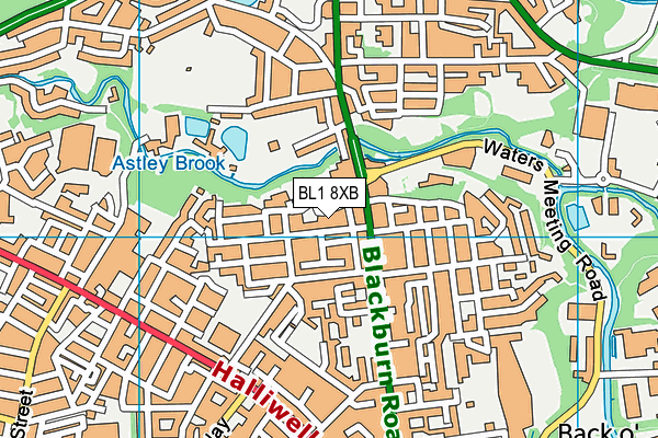 BL1 8XB map - OS VectorMap District (Ordnance Survey) BL1 8XB map - OS VectorMap District (Ordnance Survey)