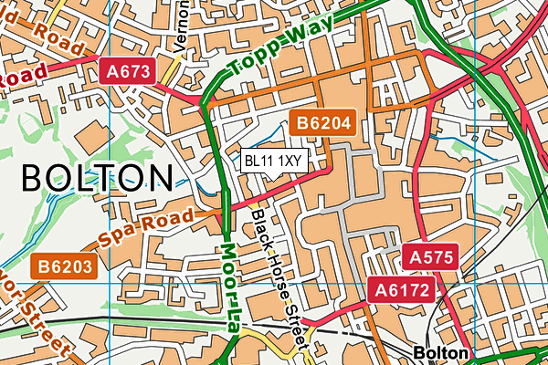 BL11 1XY map - OS VectorMap District (Ordnance Survey) BL11 1XY map - OS VectorMap District (Ordnance Survey)