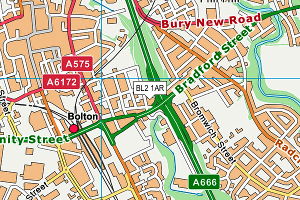 BL2 1AR map - OS VectorMap District (Ordnance Survey)