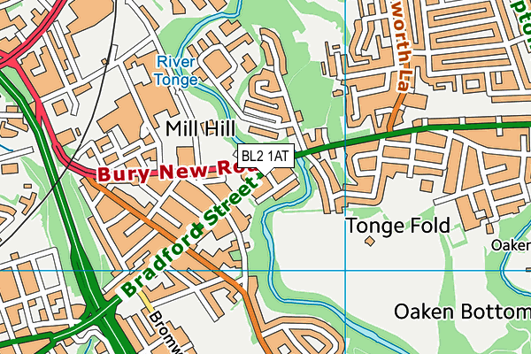 BL2 1AT map - OS VectorMap District (Ordnance Survey) BL2 1AT map - OS VectorMap District (Ordnance Survey)