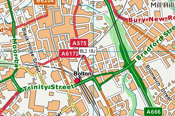 BL2 1BJ map - OS VectorMap District (Ordnance Survey) BL2 1BJ map - OS VectorMap District (Ordnance Survey)