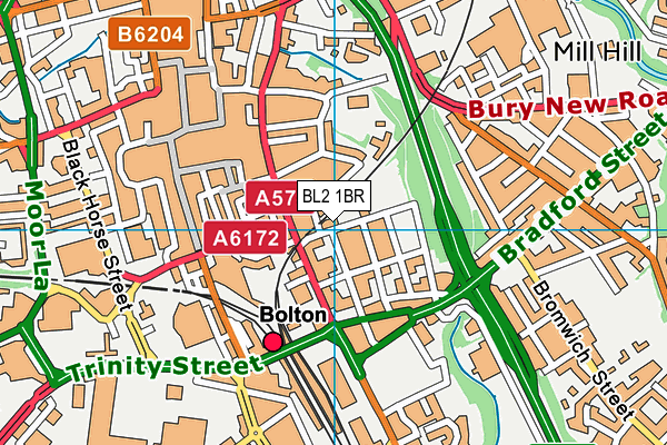 BL2 1BR map - OS VectorMap District (Ordnance Survey) BL2 1BR map - OS VectorMap District (Ordnance Survey)