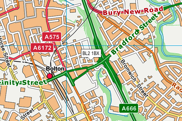 BL2 1BX map - OS VectorMap District (Ordnance Survey) BL2 1BX map - OS VectorMap District (Ordnance Survey)