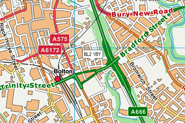 BL2 1BY map - OS VectorMap District (Ordnance Survey)