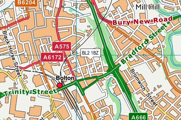 BL2 1BZ map - OS VectorMap District (Ordnance Survey) BL2 1BZ map - OS VectorMap District (Ordnance Survey)
