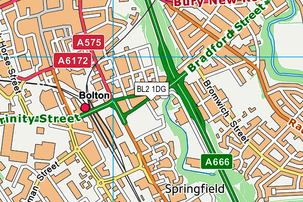 BL2 1DG map - OS VectorMap District (Ordnance Survey) BL2 1DG map - OS VectorMap District (Ordnance Survey)