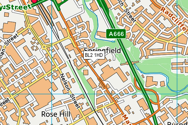 BL2 1HD map - OS VectorMap District (Ordnance Survey) BL2 1HD map - OS VectorMap District (Ordnance Survey)