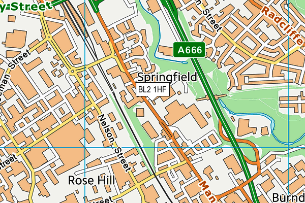 BL2 1HF map - OS VectorMap District (Ordnance Survey) BL2 1HF map - OS VectorMap District (Ordnance Survey)
