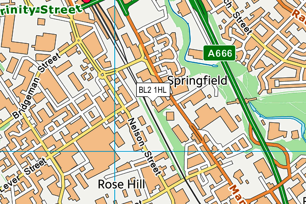 BL2 1HL map - OS VectorMap District (Ordnance Survey) BL2 1HL map - OS VectorMap District (Ordnance Survey)