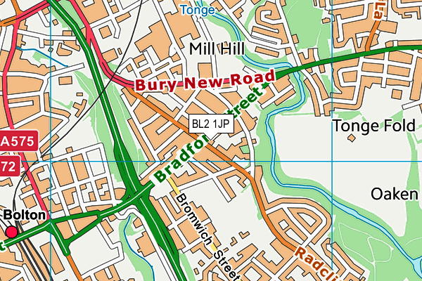 BL2 1JP map - OS VectorMap District (Ordnance Survey) BL2 1JP map - OS VectorMap District (Ordnance Survey)