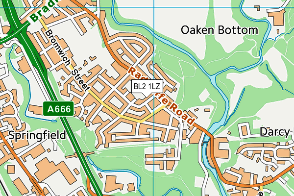 BL2 1LZ map - OS VectorMap District (Ordnance Survey) BL2 1LZ map - OS VectorMap District (Ordnance Survey)