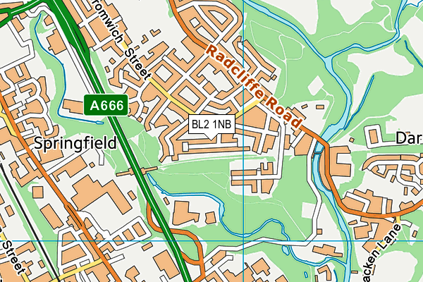 BL2 1NB map - OS VectorMap District (Ordnance Survey) BL2 1NB map - OS VectorMap District (Ordnance Survey)